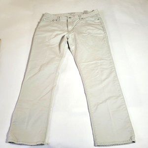 BANANA REPUBLIC MENS BEIGE TRAVEL JEANS 34X30 SLIM FIT  LIGHTWEIGHT COTT…